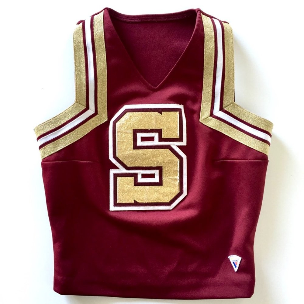 But I'm a Cheerleader! - Vintage Varsity Cheerleading Top - Glitter Gold - S
